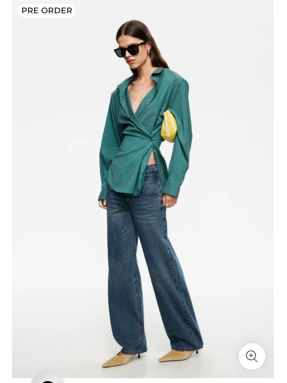 Lioness nothing hill green checked oversized shirts - Picture 4 of 16